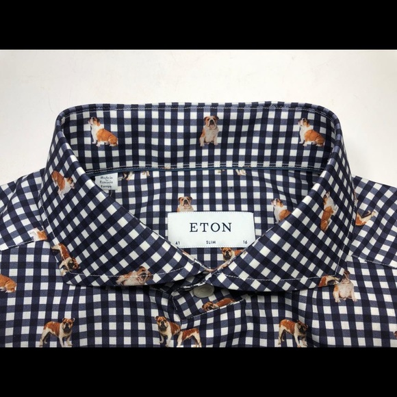 Eton Other - NWOT ETON Mens Long Sleeve Dog Lovers Sport Shirt